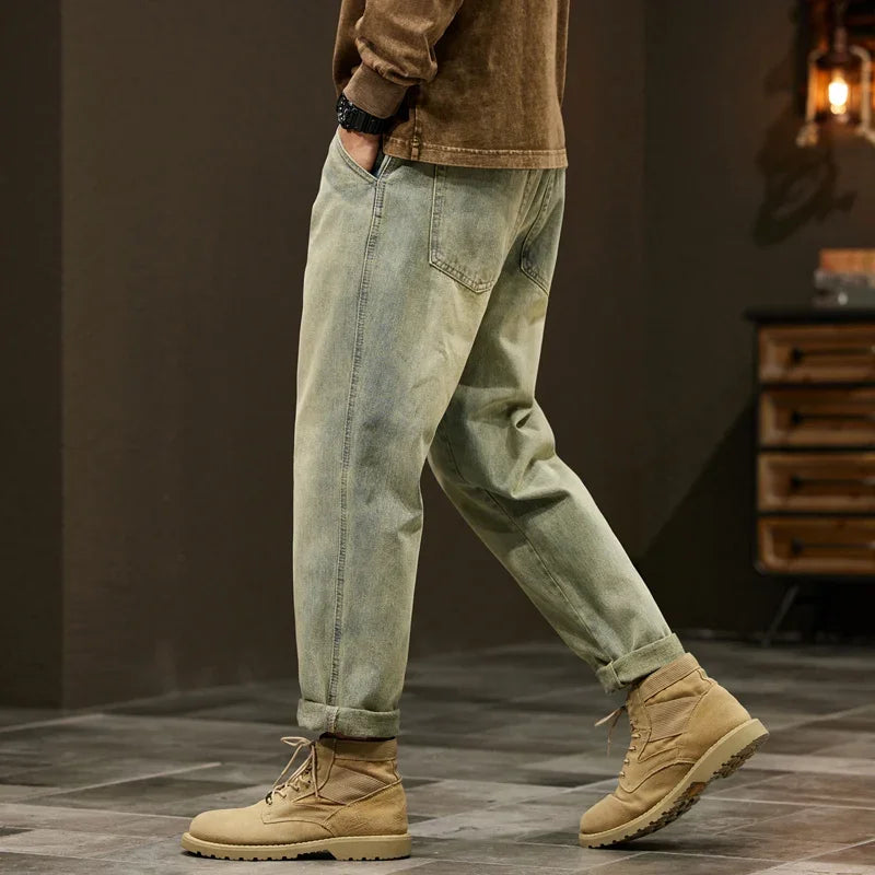 Men's Wide Leg Denim Jeans for Casual Everyday Wear