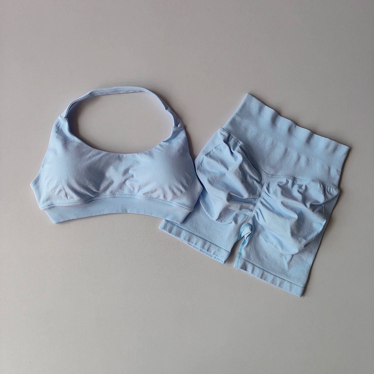 Women's Halter Bra And Shorts Yoga Set For Workout Outfits