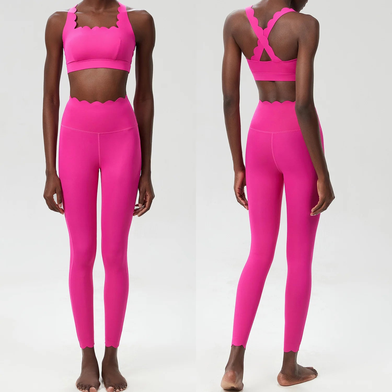 Sleeveless Sports Bra and High Waist Leggings Yoga Set
