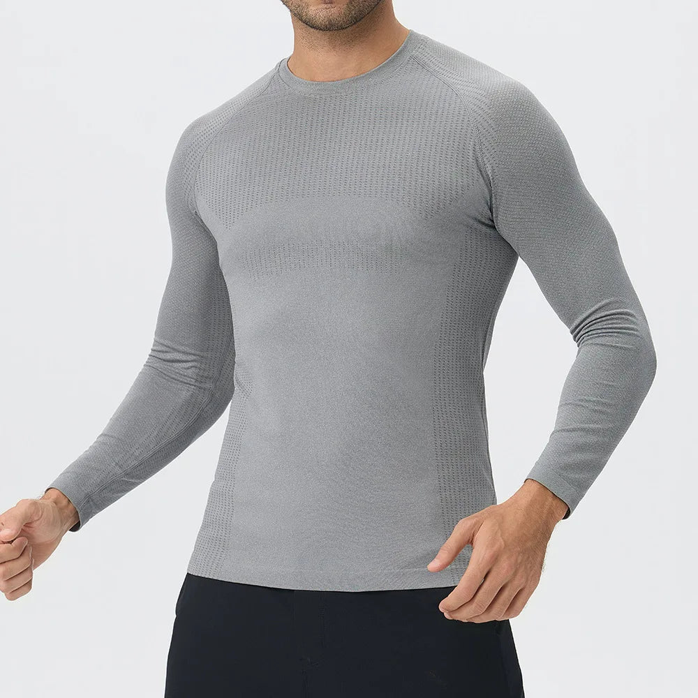 Crew Neck Long Sleeve Running Sports T Shirt Top