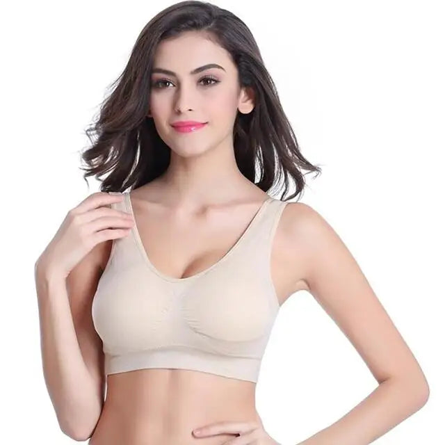Women's Wide Strap Scoop Neck Sports Bra