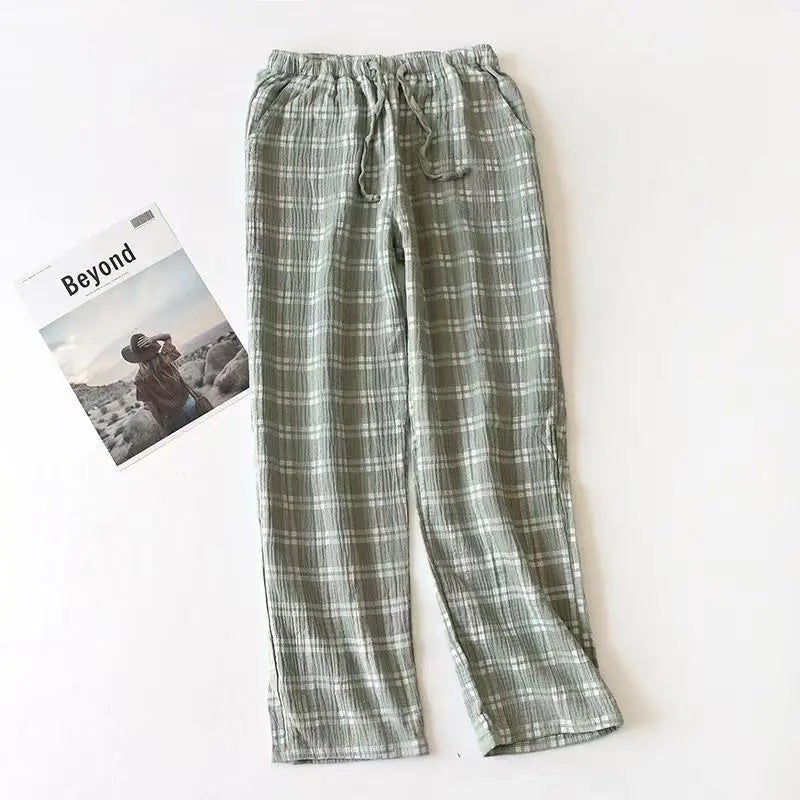 Men's Patterned Elastic Waist Straight Leg Pajama Pants