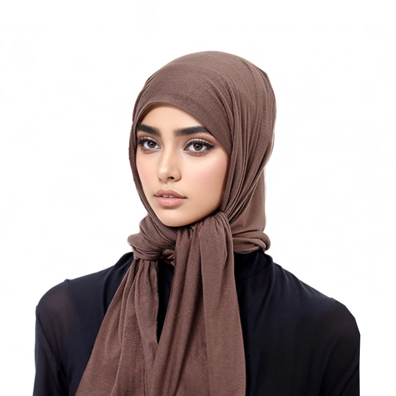 Solid Triangle Head Scarf with Tie Back Styling