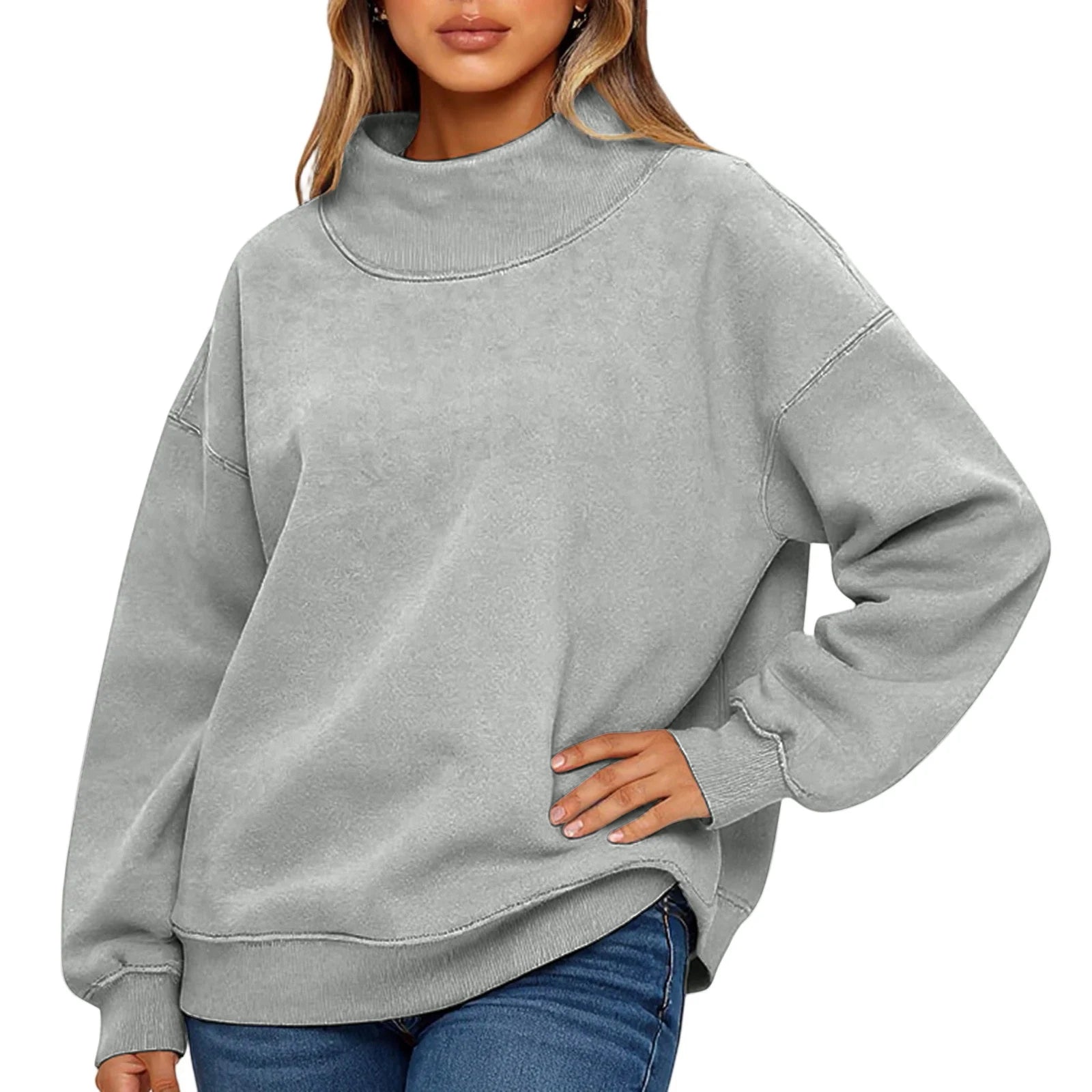 Long Sleeve Casual Pullover Sweatshirt with Original Style Options