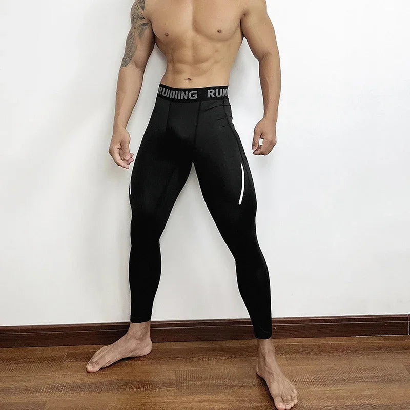 Men's Fitted Training Leggings for Gym and Running