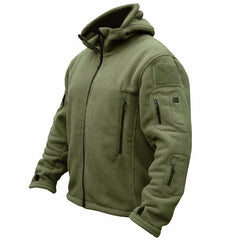 Winter Men's Military Tactical Jacket Sport Warm Fleece Softshell Hooded Outdoor Adventure Windproof Work Jacket Hiking Coats