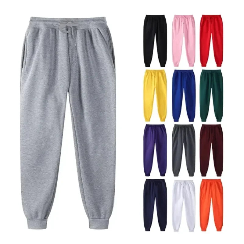 Full Length Drawstring Waist Casual Running Jogger Pants