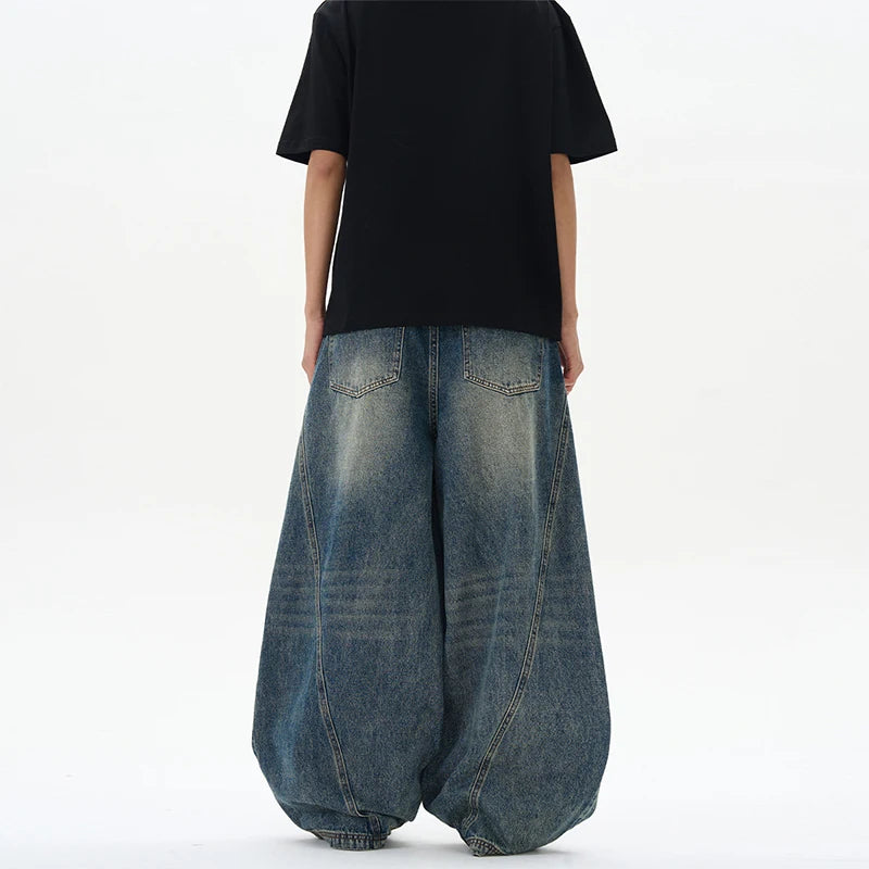 Men's Wide Leg Denim Jeans for Casual Everyday Wear