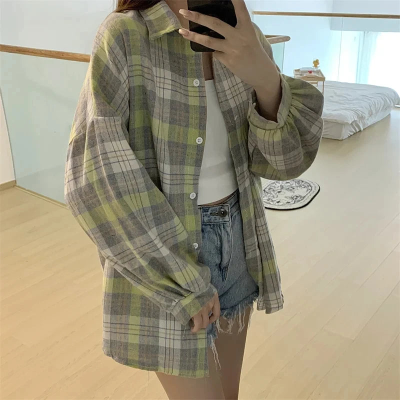 Women's Checked Long Sleeve Shirt