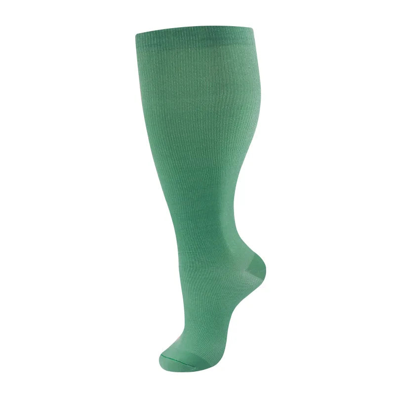 Plus Size Knee High Compression Socks with Pattern Options