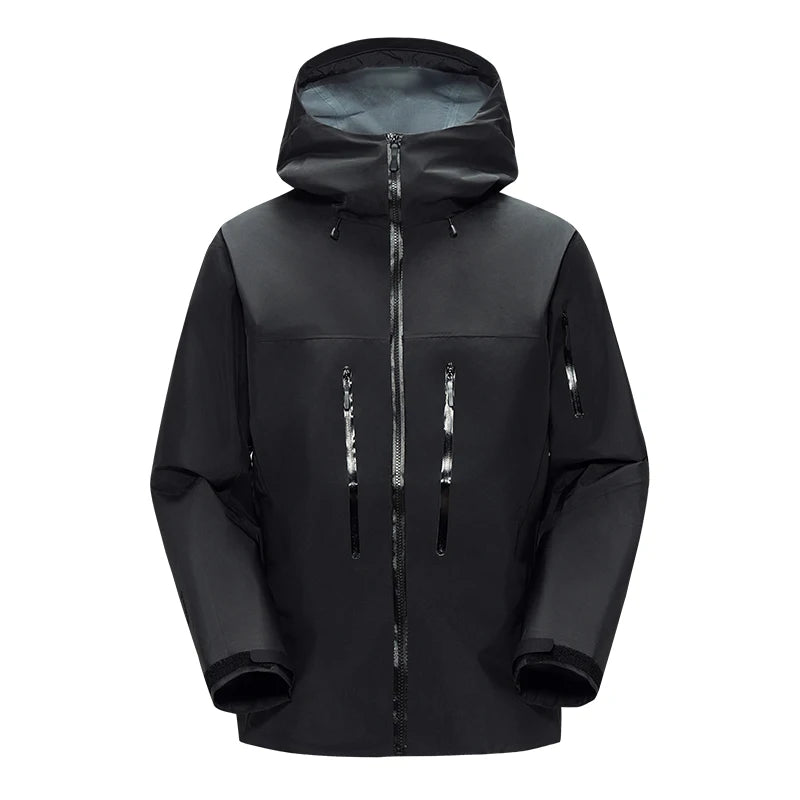 Men's Colour Block Hooded Zip Front Jacket