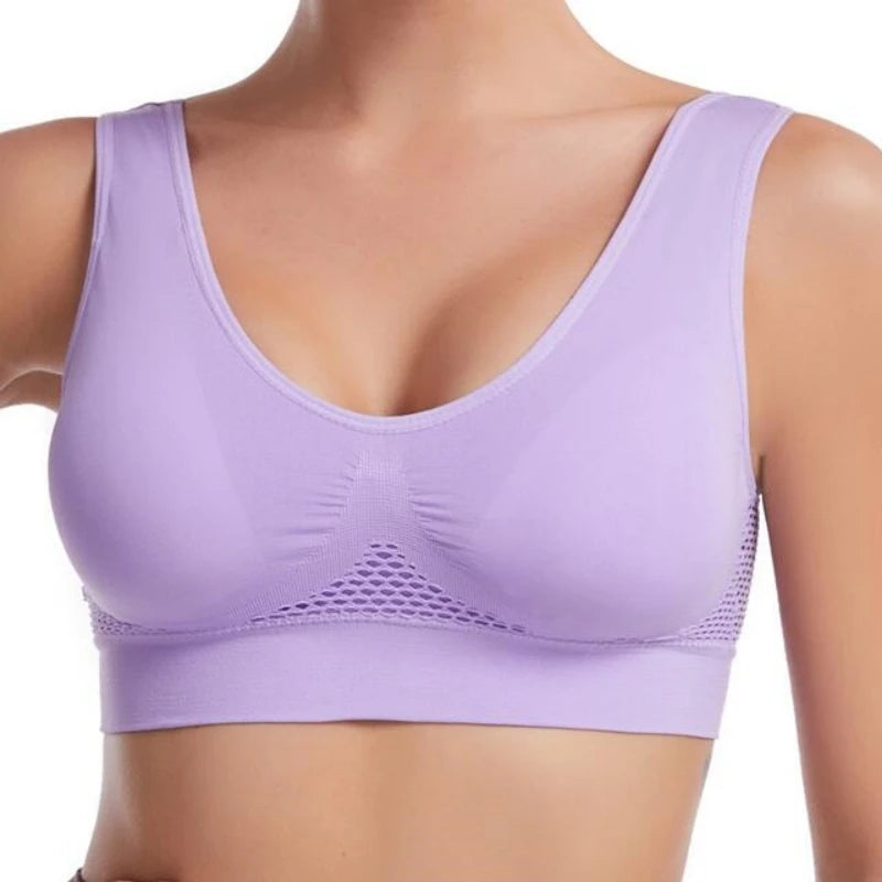 Women's Wide Strap Scoop Neck Sports Bra