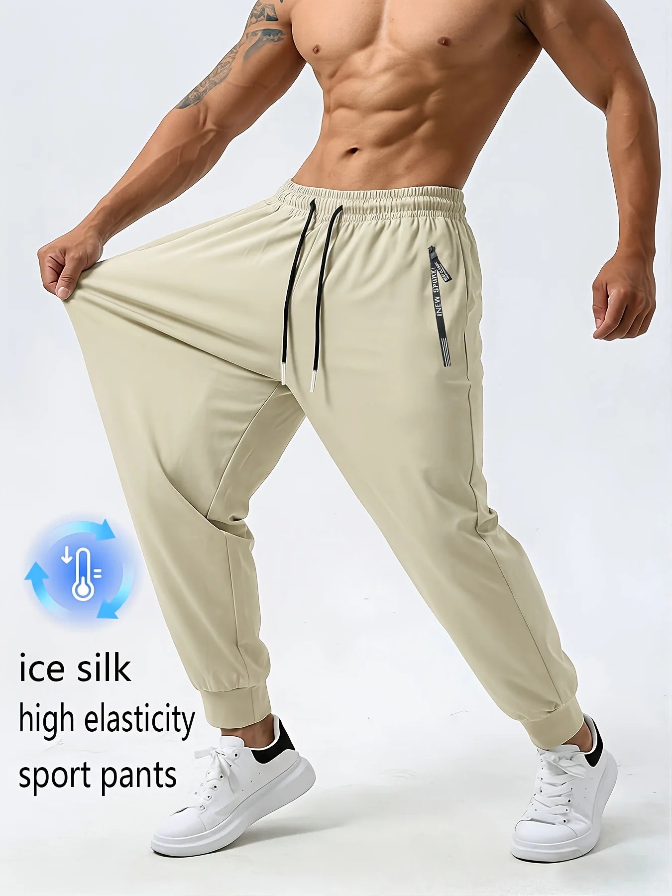 Men's Elastic Waist Casual Pants For Everyday Wear