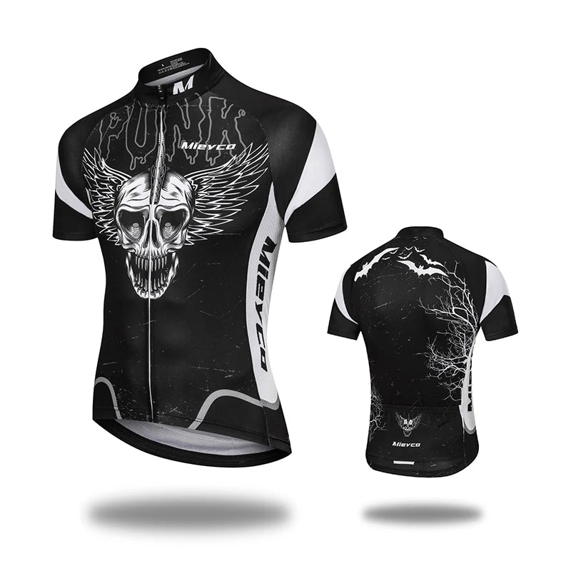 Men Short Sleeve Cycling Jersey Quick Dry Breathable Summer Road Bike Shirt