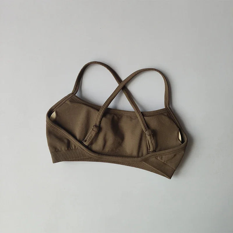 Women's Strappy Sports Bra with Separate Shorts Options