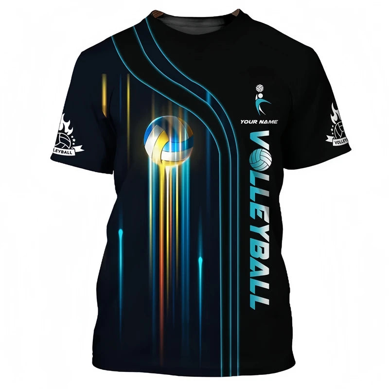 Volleyball Graphic Short Sleeve T-shirt For Sports Outfits