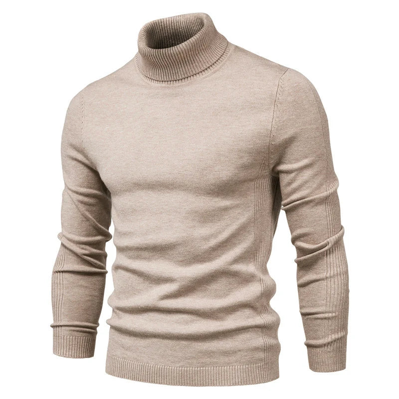 Men's Mock Neck Long Sleeve Knit Sweater