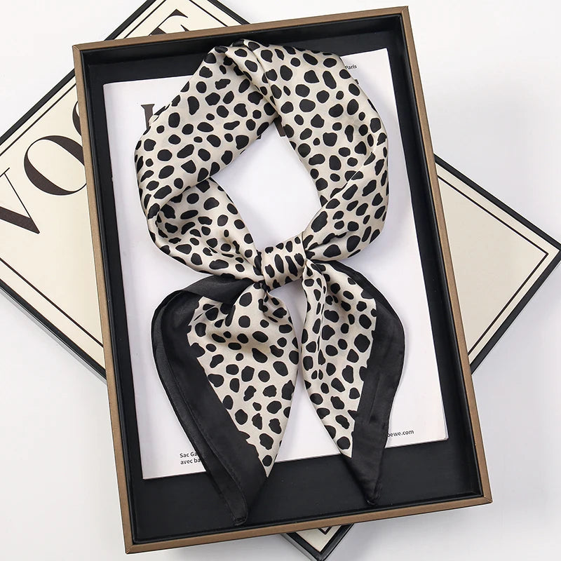 Printed Square Scarf for Hair Wrap and Neck Styling