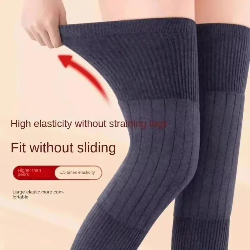 Solid Ribbed Calf Leg Warmers with Open Ends