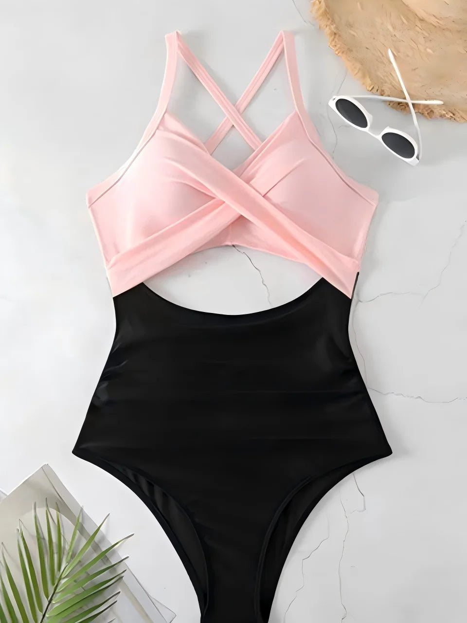 Ruched Solid One-Piece Swimsuit