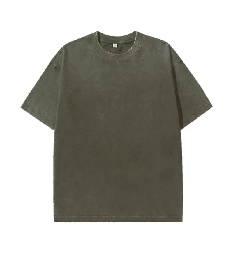Solid Crew Neck Short Sleeve Loose Casual T Shirt