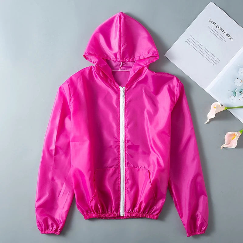 Women's Hooded Long Sleeve Zip Front Jacket For Workout Outfits