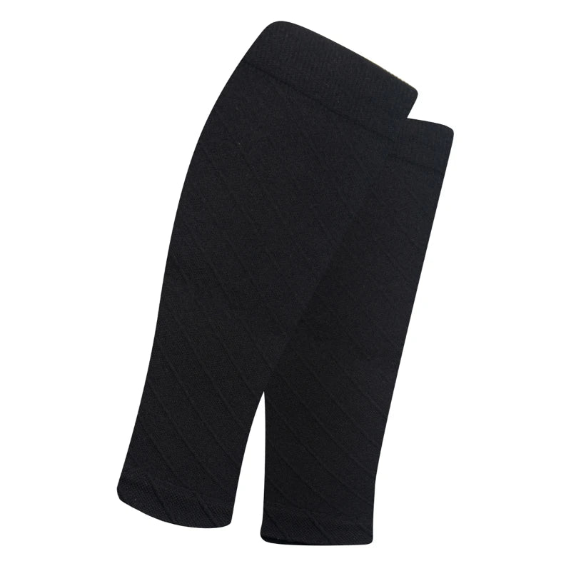 Color Block Calf Sleeves with Footless Open End Shape