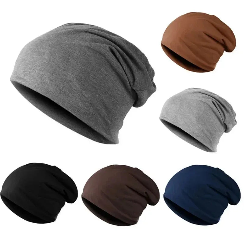 Solid Slouchy Pull On Beanie with Draped Crown