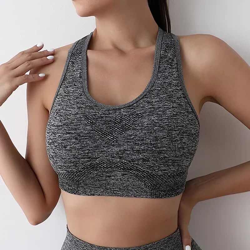 Women's Racerback Space Dye Sports Bra