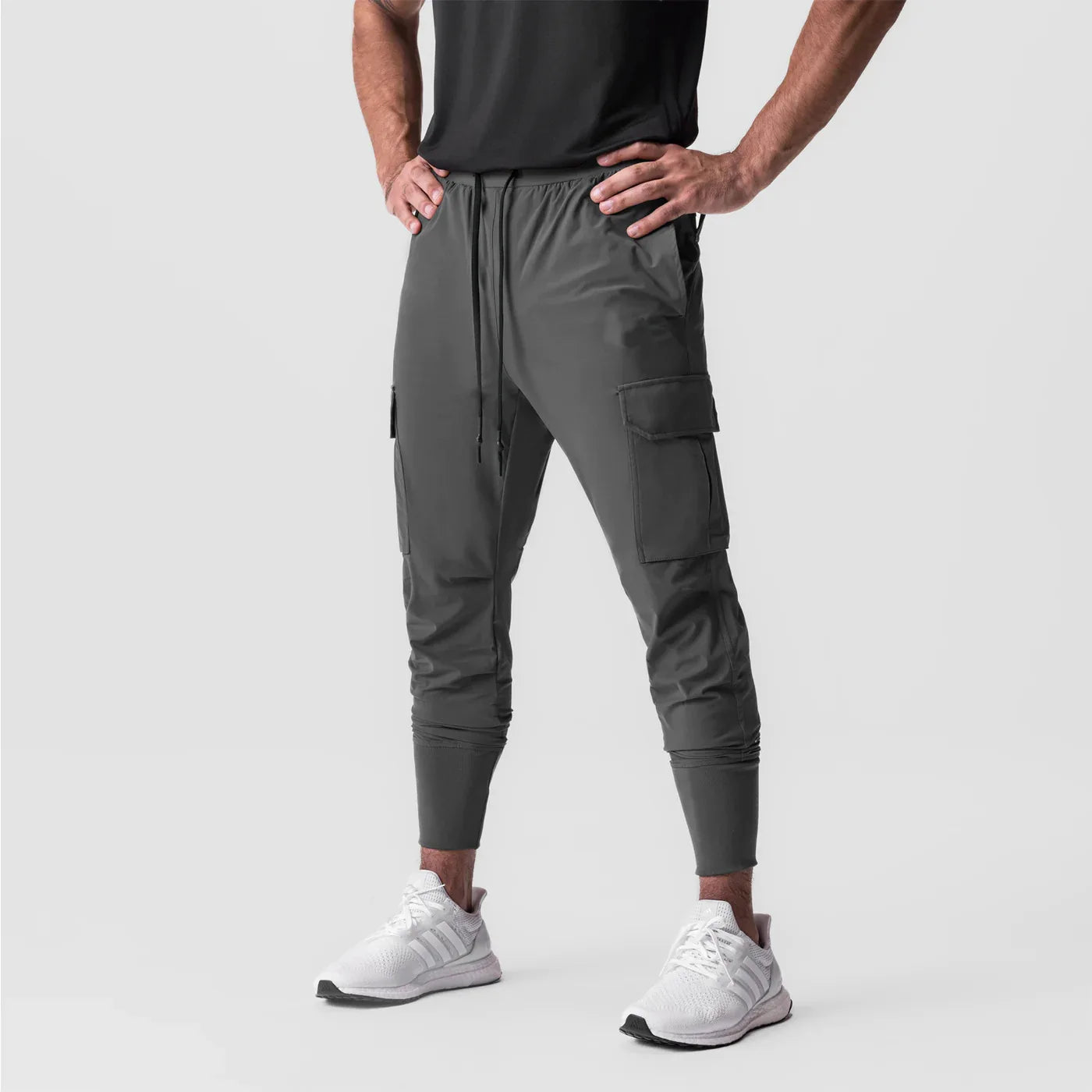 Men's Multi Pocket Drawstring Waist Casual Cargo Pants