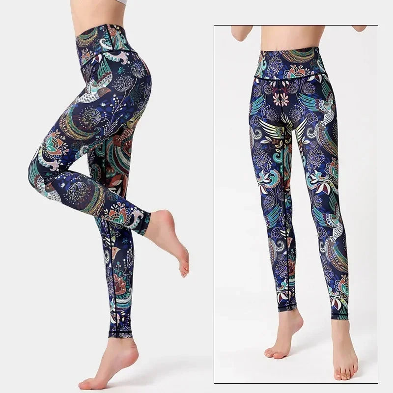 Women's Printed High-Waist Workout Leggings