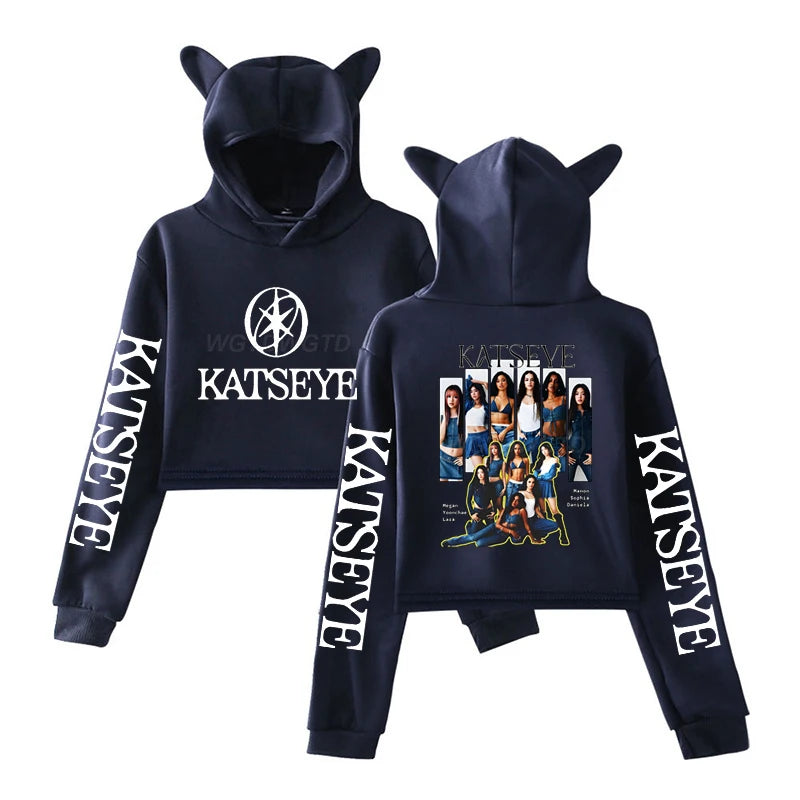 KATSEYE Graphic Long-Sleeve Pullover Hoodie