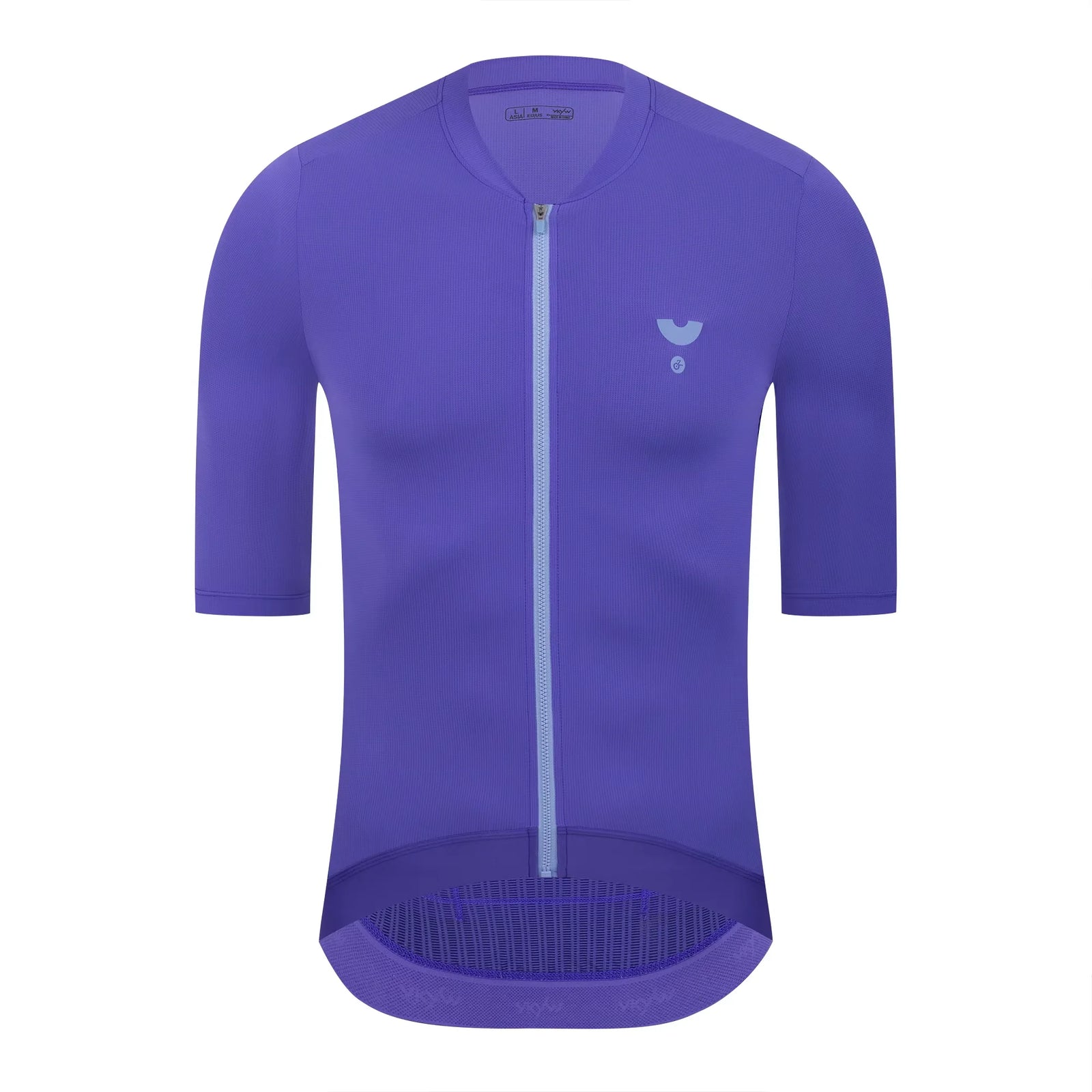 Men's V-Neck Short Sleeve Full-Zip Cycling Jersey with Rear Pockets