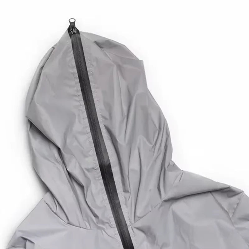 Hooded Long Sleeve Full Zip Casual Streetwear Jacket