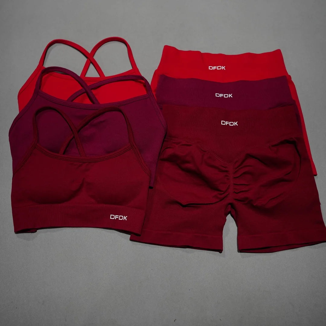 Women's Bra And Shorts Or Leggings Yoga Set