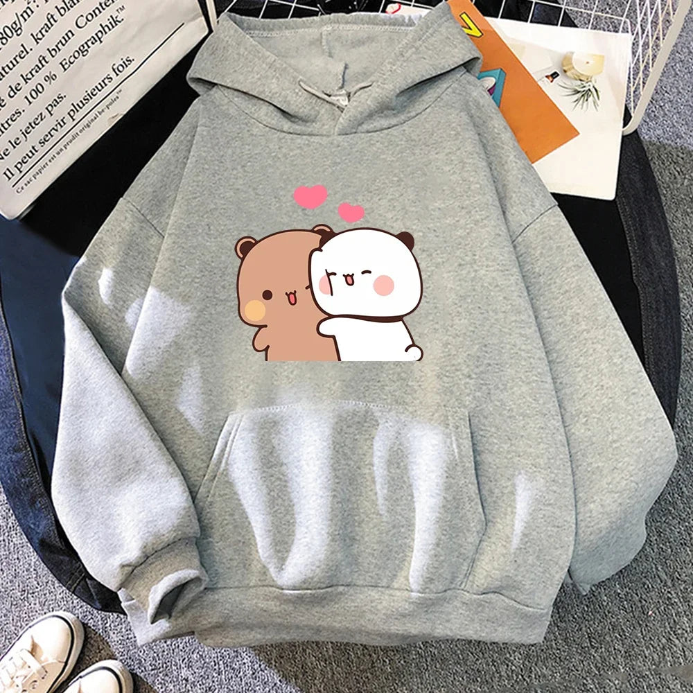 Cartoon Graphic Long Sleeve Pullover Casual Hoodie for Layering