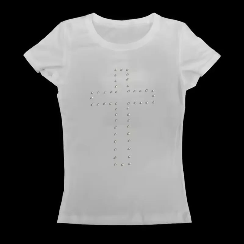 Women's Strapless Studded Crop Top with Decorative Side Lace-Up Detailing