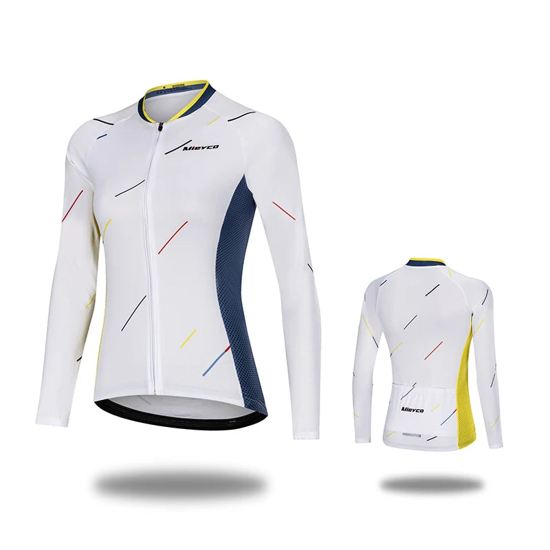 Women Cycling Jersey Long Sleeve Breathable Lightweight Spring Autumn Road Bike Top