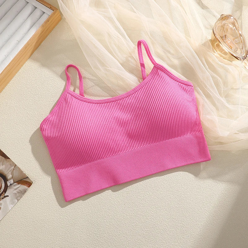Women's Thin Strap Cropped Sports Sports Bra For Workout Outfits