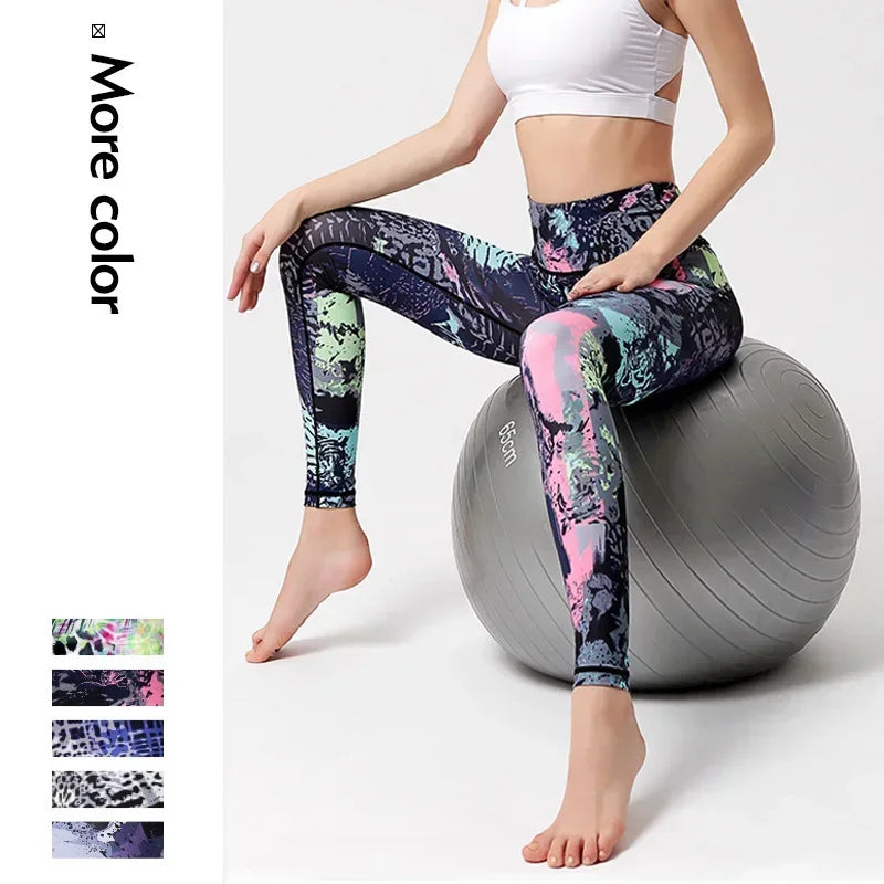 Women's Printed High-Waist Workout Leggings