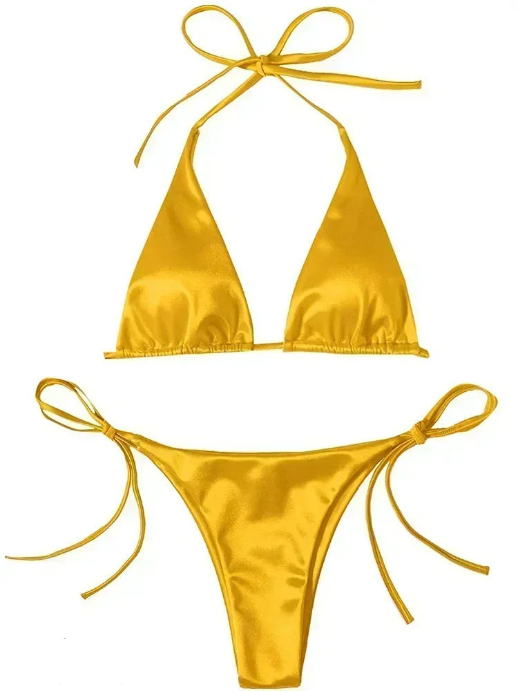 Shiny Halter Bikini