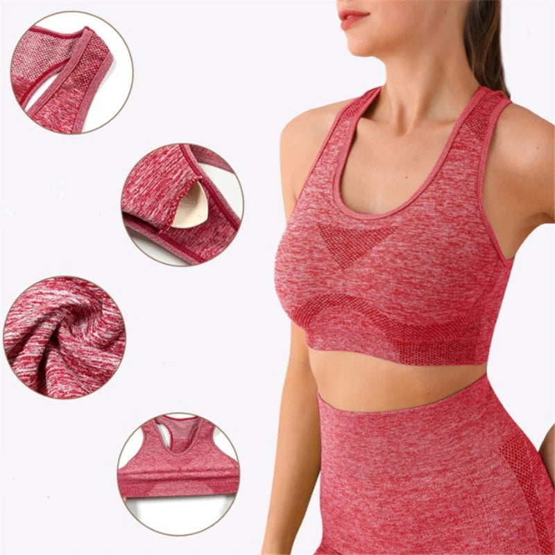 Women's Racerback Bra And Shorts Yoga Set For Workout Outfits