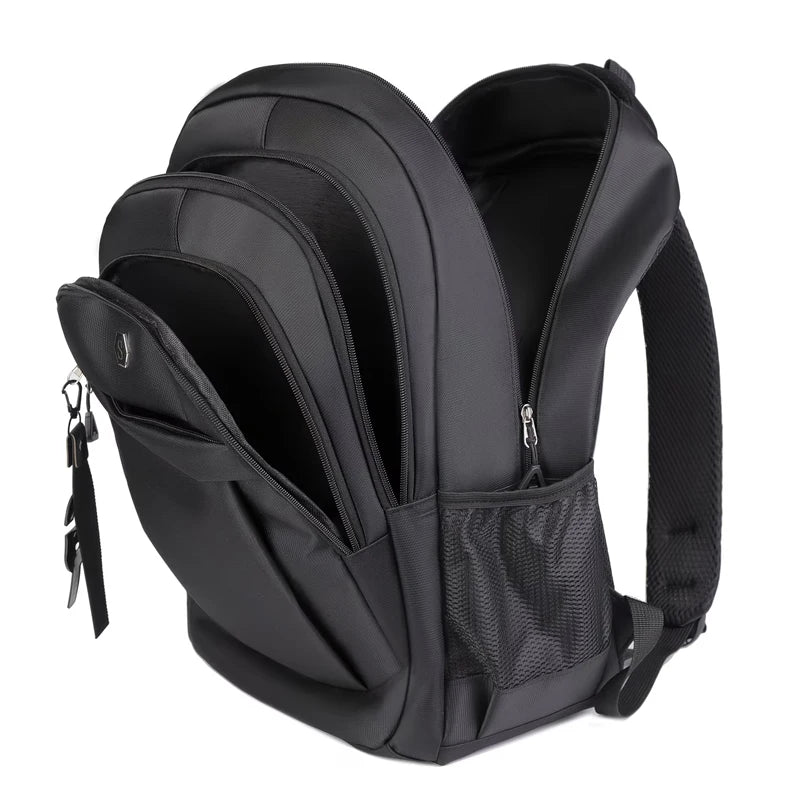 Commuter Laptop Backpack with Layered Front Zippers and Carry Handle