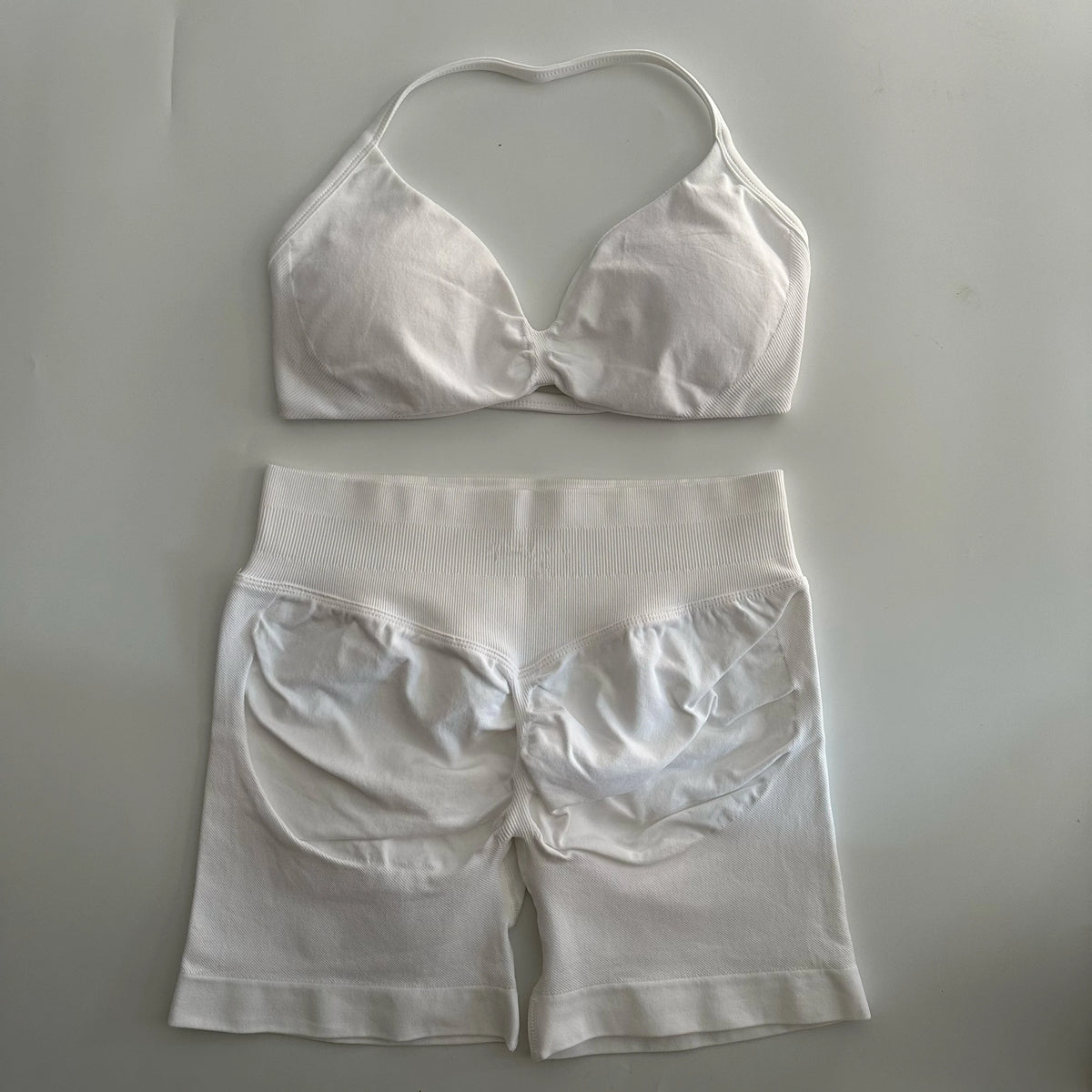 Women's Strappy Bra And Shorts Yoga Set For Workout Outfits