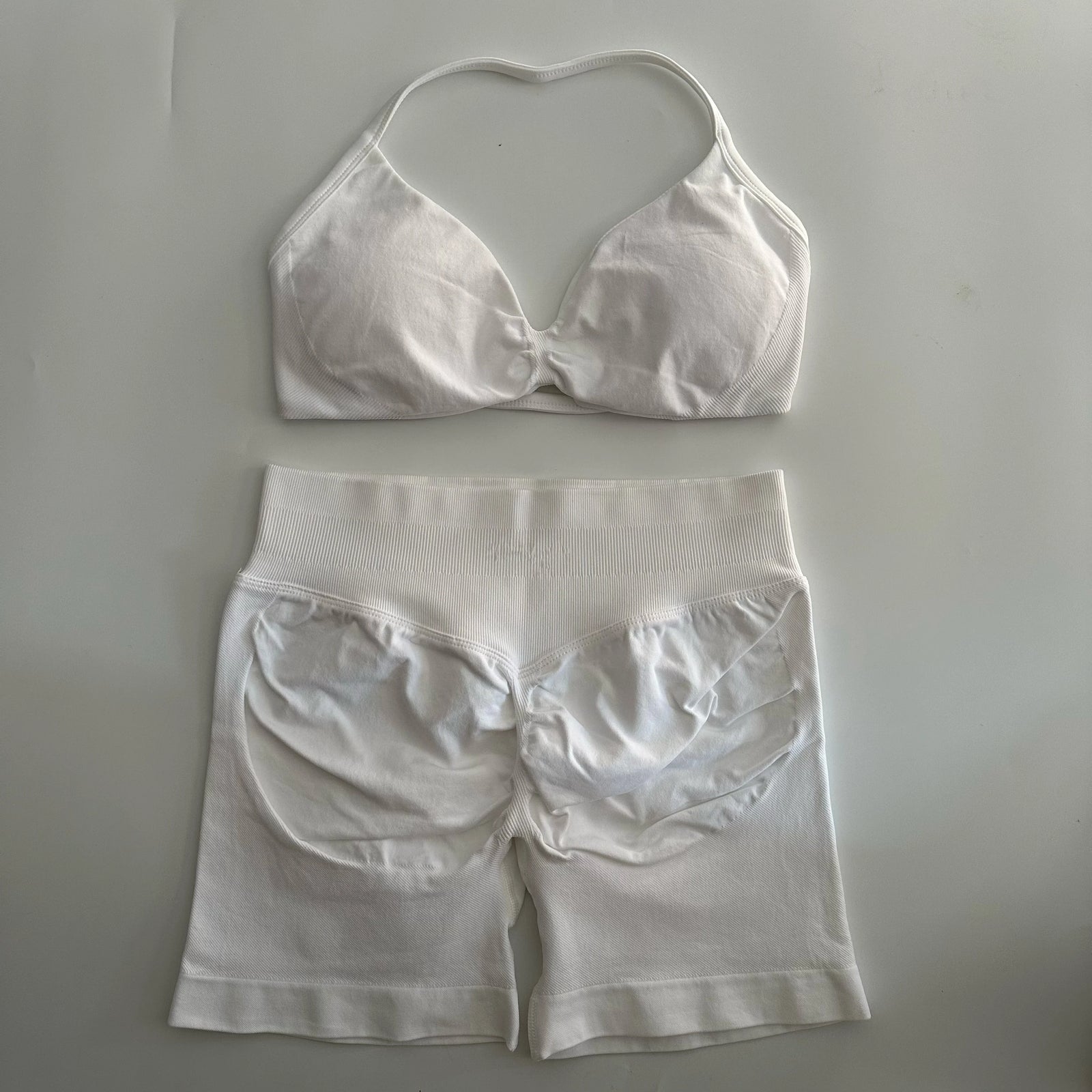 Women's Strappy Bra And Shorts Yoga Set For Workout Outfits