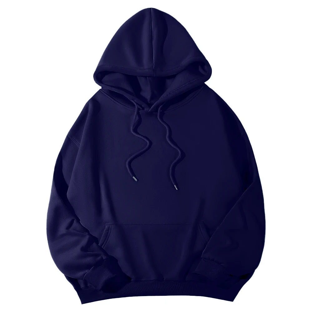 Long Sleeve Casual Hooded Sweatshirt with Relaxed Streetwear Styling