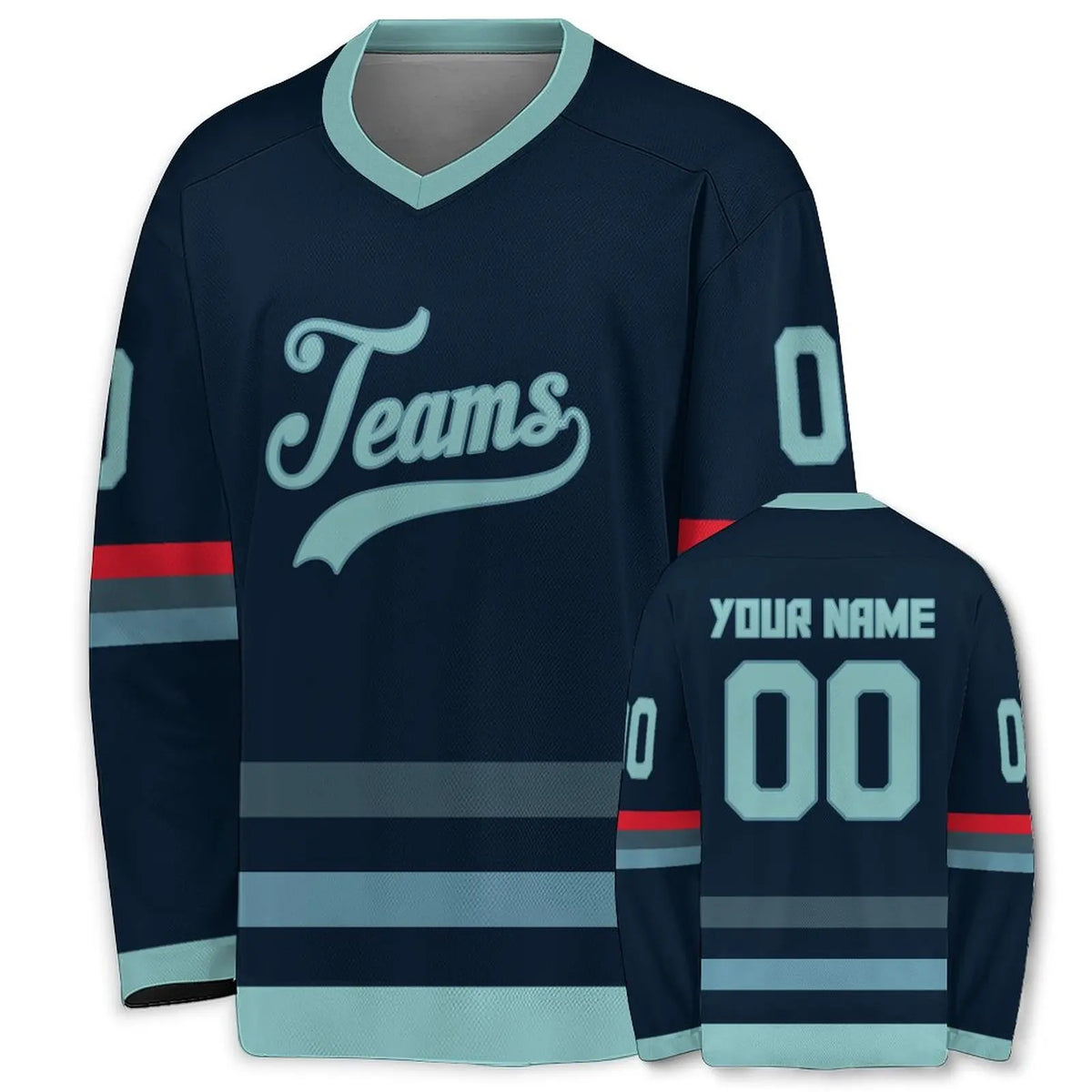Striped Number Design Long Sleeve Jersey For Sports Outfits