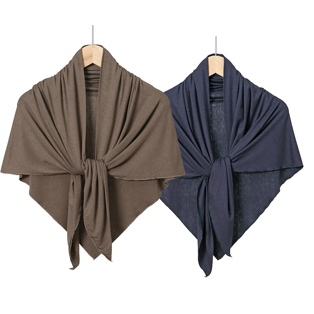 Solid Triangle Head Scarf with Tie Back Styling
