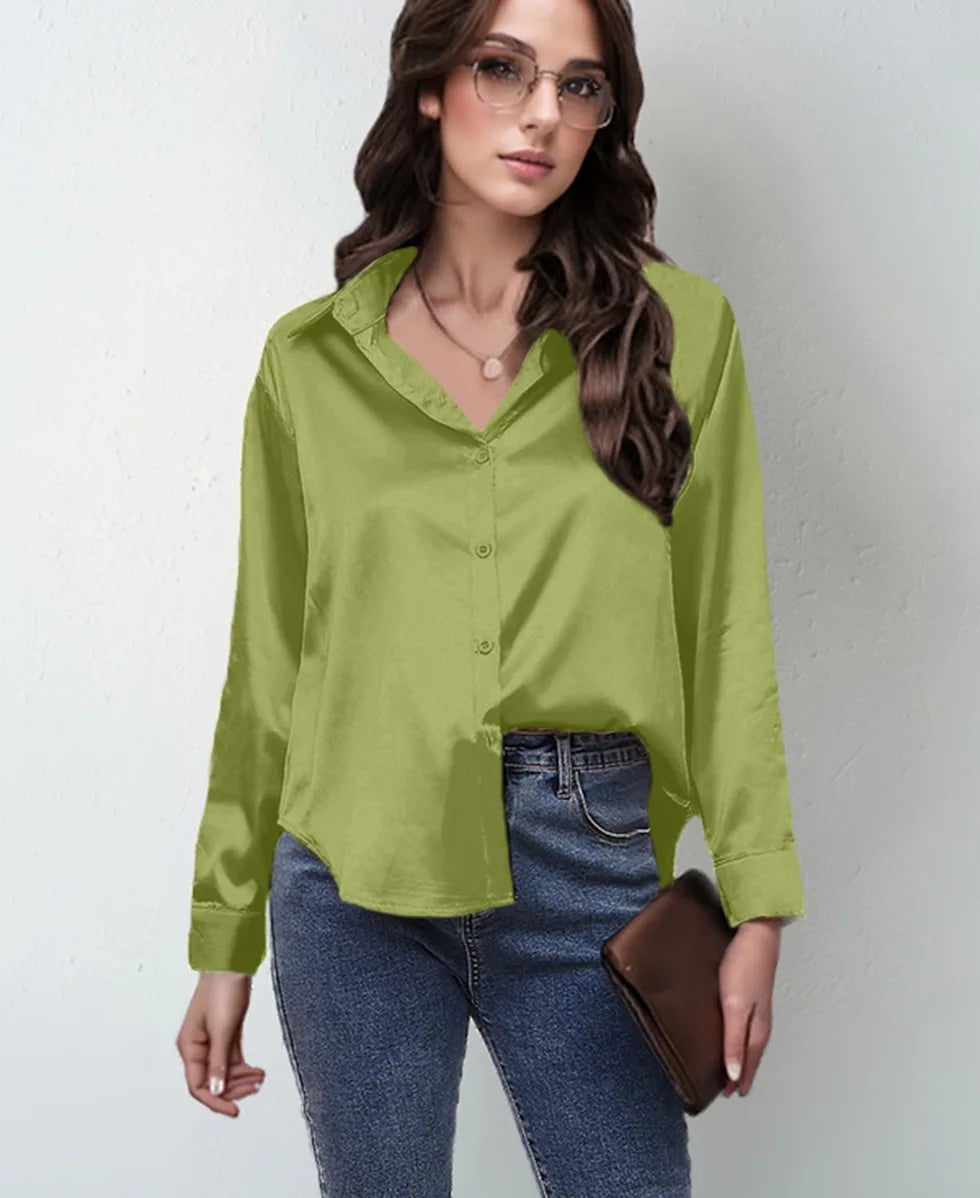 Women's Collared Long Sleeve Shirt