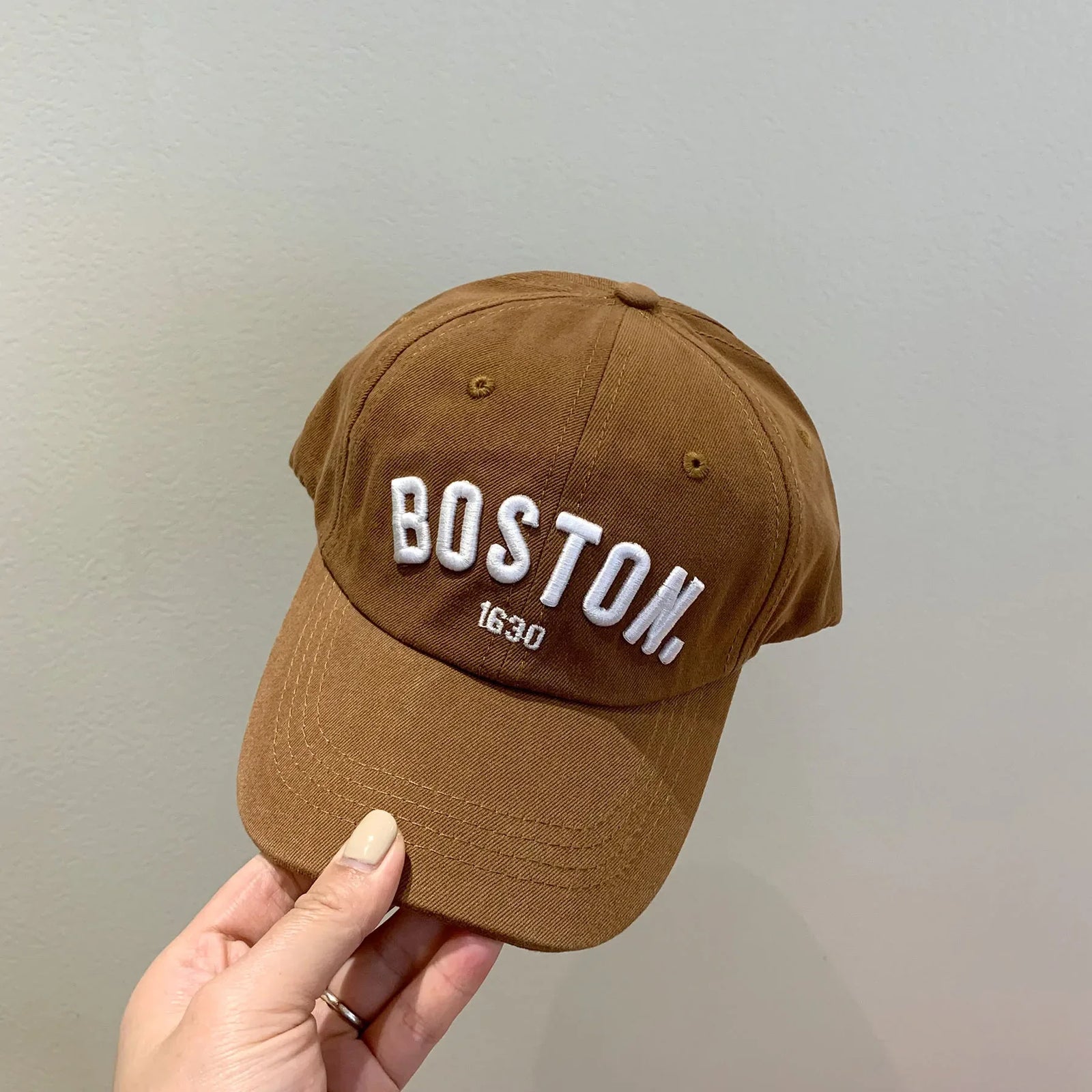 Children's Letter Embroidered Baseball Cap with Adjustable Back